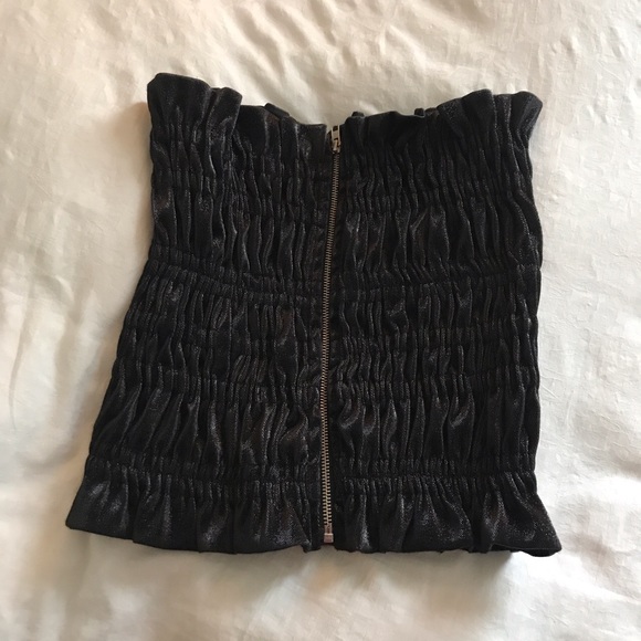 FINAL PRICE. RUNS SMALL. AREA NYC Ruched Tube Top - Picture 6 of 7